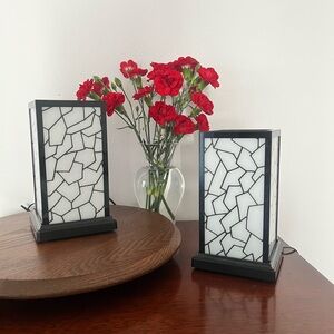 Modern Black and White Geometric Lantern